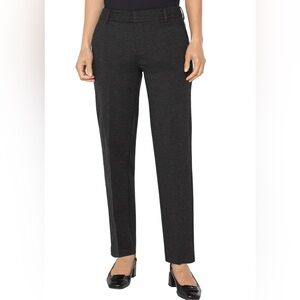 Liverpool Los Angeles Kelsey Ponte Knit Trouser Pants - Charcoal Gray Size 10P